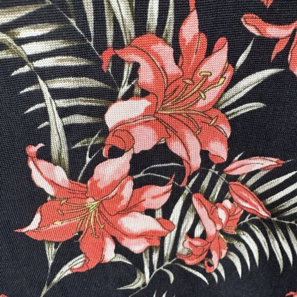 Tommy Bahama Women's L 100% Silk Knit Stretch skirt Dark Tropical Floral EUC - Picture 4 of 10